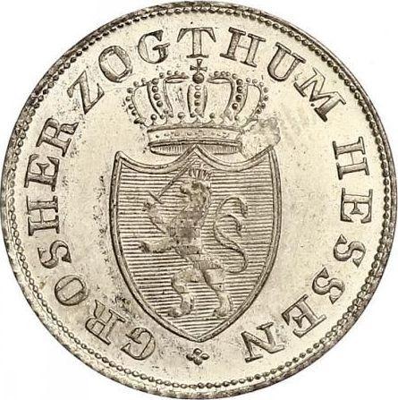 Avers 6 Kreuzer 1828 - Silbermünze Wert - Hessen-Darmstadt, Ludwig I