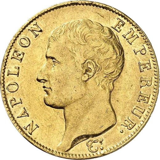 Awers monety - 40 franków AN 14 (1805-1806) W Lille - Francja, Napoleon I