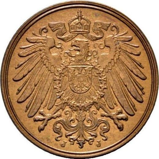 Реверс монеты - 1 пфенниг 1916 года J "Тип 1890-1916" - цена  монеты - Германия, Германская Империя