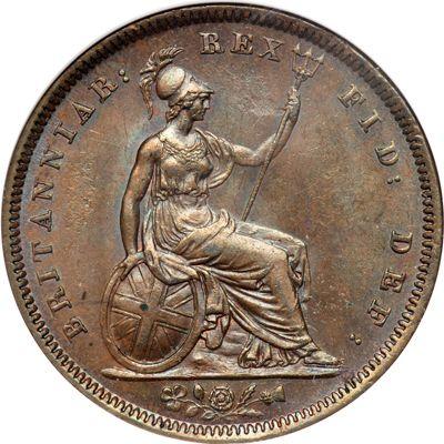 Reverso Penique 1834 - valor de la moneda  - Gran Bretaña, Guillermo IV