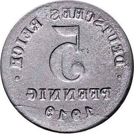 Rewers monety - 5 fenigów 1915-1922 Incuse - cena  monety - Niemcy, Cesarstwo Niemieckie