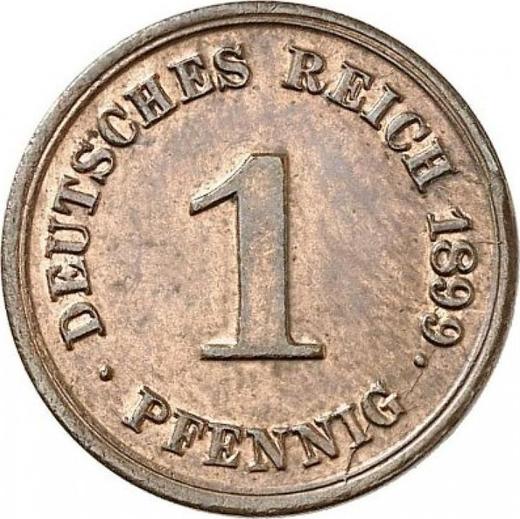Аверс монеты - 1 пфенниг 1899 года G "Тип 1890-1916" - цена  монеты - Германия, Германская Империя