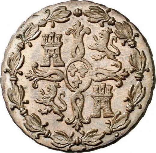 Реверс монеты - 8 мараведи 1830 года - цена  монеты - Испания, Фердинанд VII