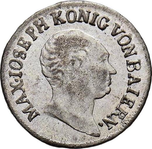 Аверс монеты - 1 крейцер 1816 года - цена серебряной монеты - Бавария, Максимилиан I