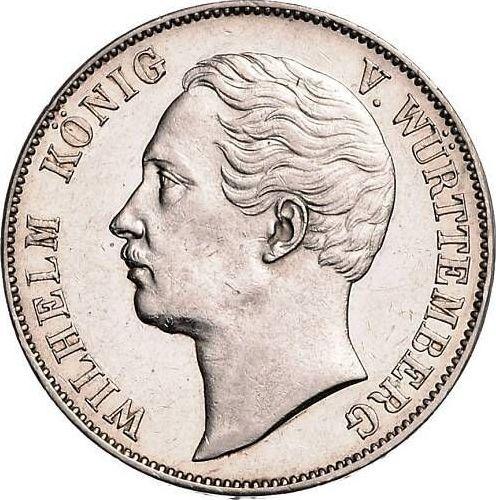 Аверс монеты - Талер 1864 года - цена серебряной монеты - Вюртемберг, Вильгельм I