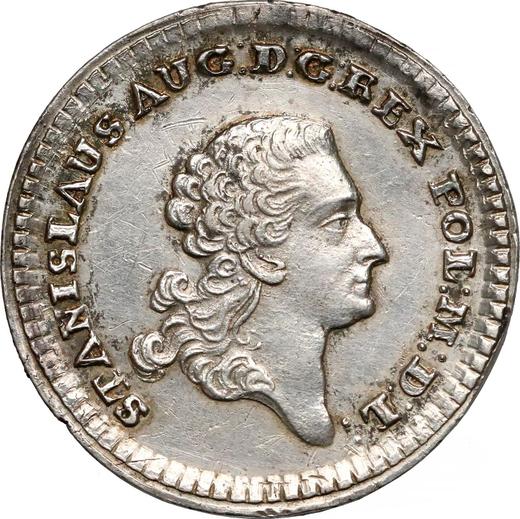 Аверс монеты - Трояк (3 гроша) 1767 года CI "INSTIT" Серебро - цена серебряной монеты - Польша, Станислав II Август