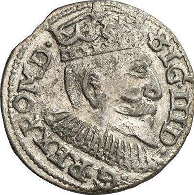 Аверс монеты - Трояк (3 гроша) 1602 года "Краковский монетный двор" - цена серебряной монеты - Польша, Сигизмунд III Ваза