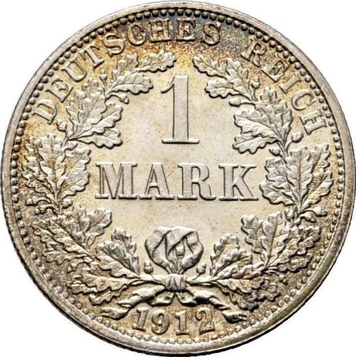 Аверс монеты - 1 марка 1912 года F "Тип 1891-1916" - цена серебряной монеты - Германия, Германская Империя