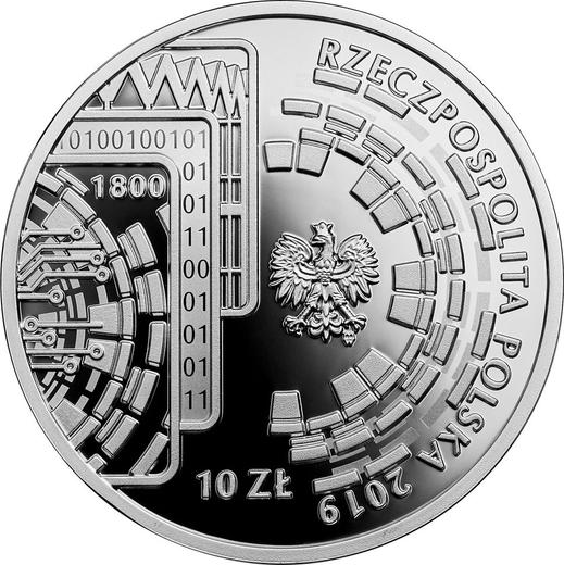 Anverso 10 eslotis 2019 "100 aniversario de PKO Bank Polski" - valor de la moneda de plata - Polonia, República moderna