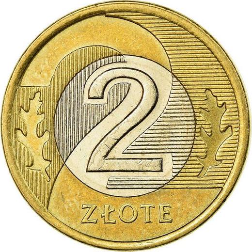 Реверс монеты - 2 злотых 2007 года MW - цена  монеты - Польша, III Республика после деноминации