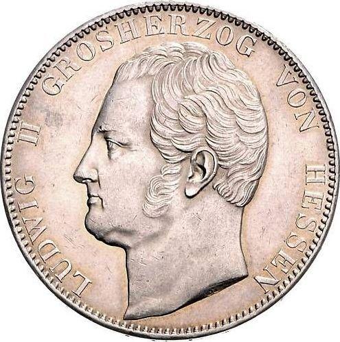 Anverso 2 táleros 1840 - valor de la moneda de plata - Hesse-Darmstadt, Luis II