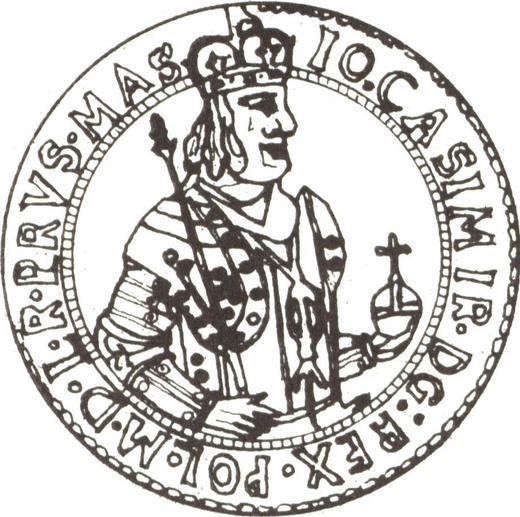 Аверс монеты - Полталера 1649 года GP - цена серебряной монеты - Польша, Ян II Казимир