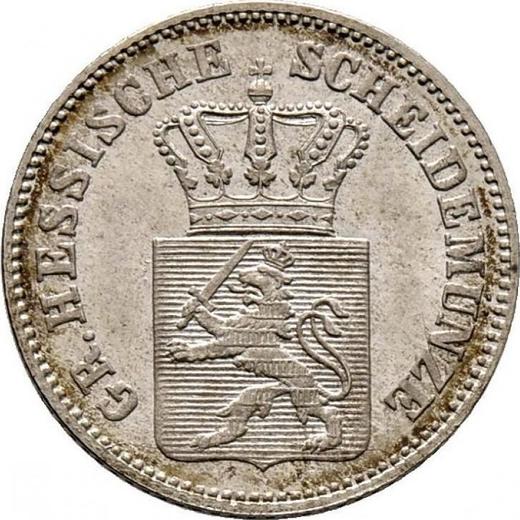 Аверс монеты - 6 крейцеров 1866 года - цена серебряной монеты - Гессен-Дармштадт, Людвиг III
