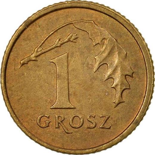 Reverso 1 grosz 1990 MW - valor de la moneda  - Polonia, República moderna