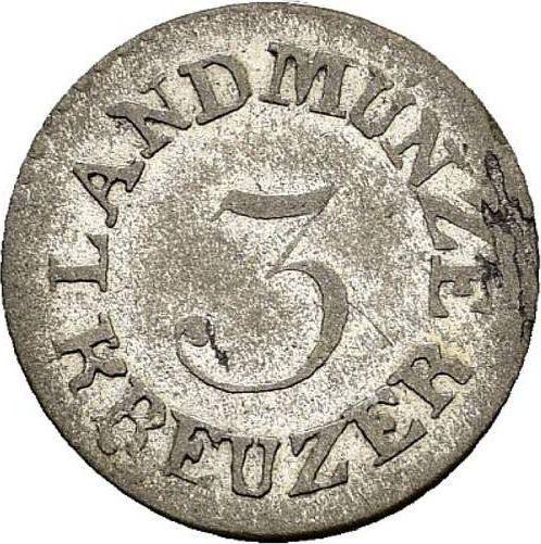 Reverso 3 kreuzers 1829 - valor de la moneda de plata - Sajonia-Meiningen, Bernardo II