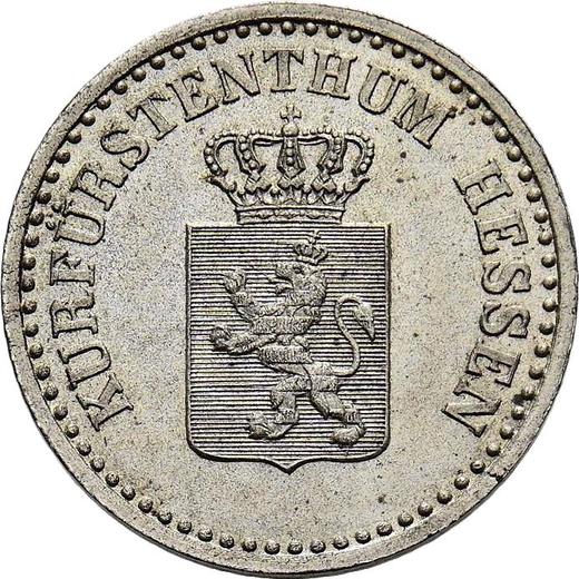 Аверс монеты - 1 серебряный грош 1853 года - цена серебряной монеты - Гессен-Кассель, Фридрих Вильгельм I