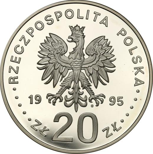 Anverso 20 eslotis 1995 MW ET "75 aniversario de la batalla de Varsovia" - valor de la moneda de plata - Polonia, República moderna