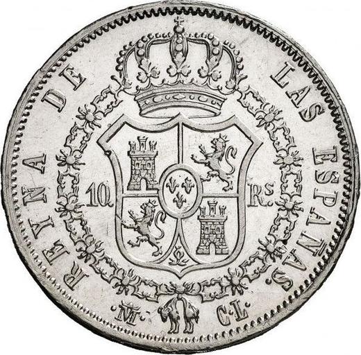 Reverso 10 reales 1844 M CL - valor de la moneda de plata - España, Isabel II