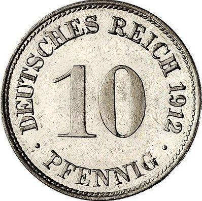 Avers 10 Pfennig 1912 D "Typ 1890-1916" - Münze Wert - Deutschland, Deutsches Kaiserreich