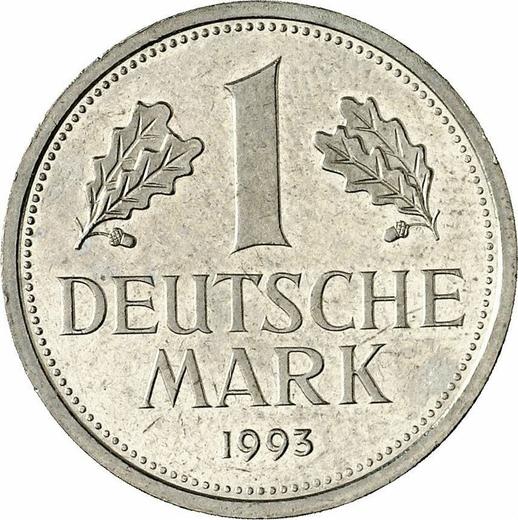Obverse 1 Mark 1993 J -  Coin Value - Germany, FRG