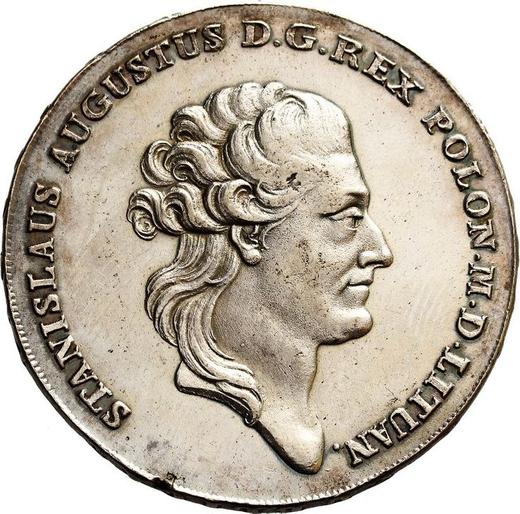 Аверс монеты - Талер 1784 года EB - цена серебряной монеты - Польша, Станислав II Август