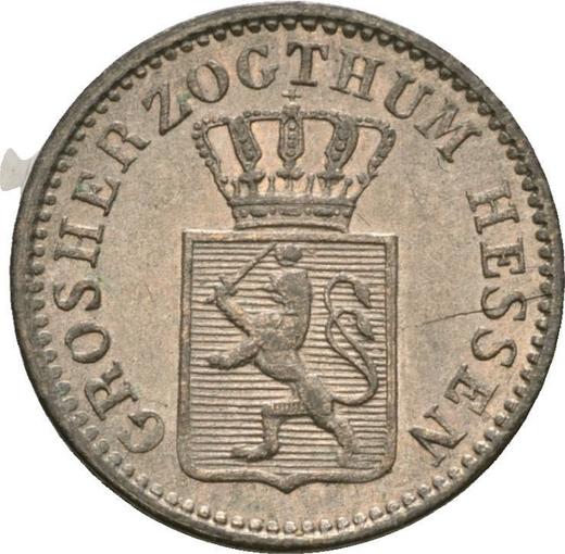 Аверс монеты - 1 крейцер 1854 года - цена серебряной монеты - Гессен-Дармштадт, Людвиг III