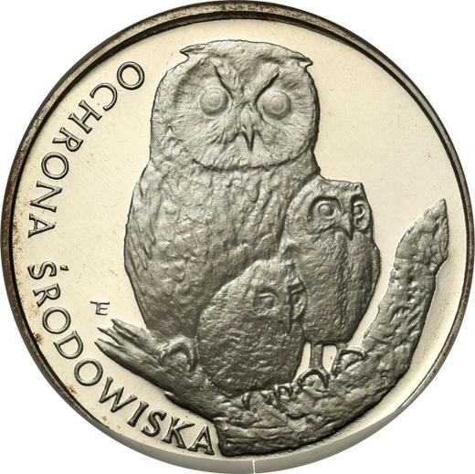 Reverso 500 eslotis 1986 MW ET "Rapaz nocturna" Plata - valor de la moneda de plata - Polonia, República Popular