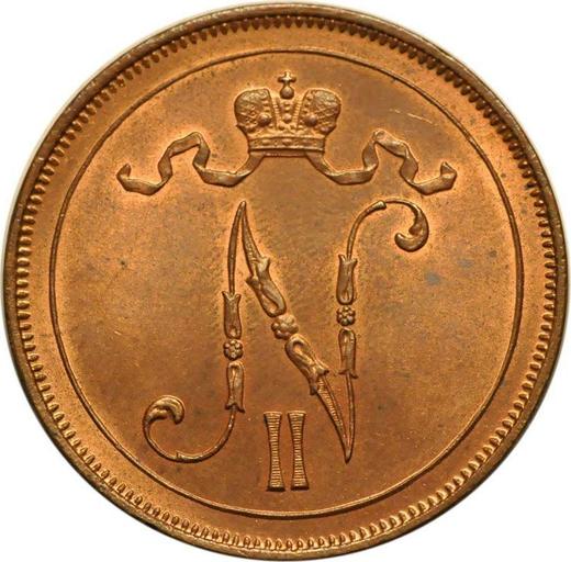 Аверс монеты - 10 пенни 1916 года - цена  монеты - Финляндия, Великое княжество