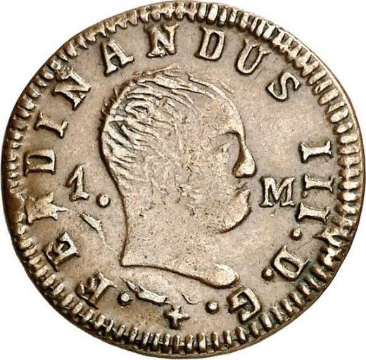 Аверс монеты - 1 мараведи 1829 года PP - цена  монеты - Испания, Фердинанд VII