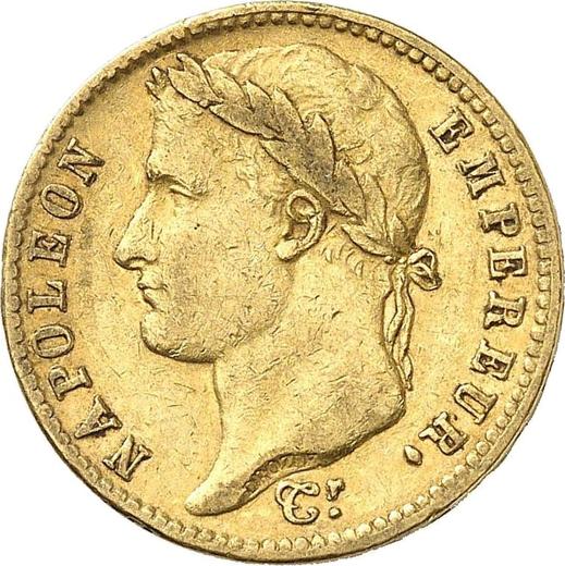 Awers monety - 20 franków 1809 H "Typ 1809-1815" La Rochelle - cena złotej monety - Francja, Napoleon I