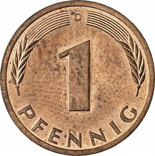 Аверс монеты - 1 пфенниг 1992 года D - цена  монеты - Германия, ФРГ