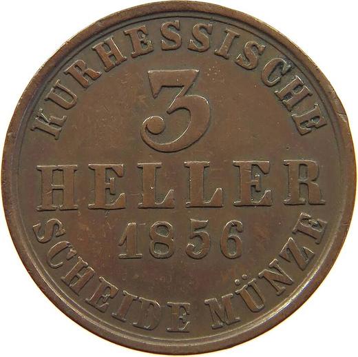 Rewers monety - 3 heller 1856 - cena  monety - Hesja-Kassel, Fryderyk Wilhelm I