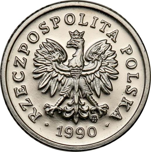 Аверс монеты - Пробные 10 грошей 1990 года Никель - цена  монеты - Польша, III Республика после деноминации