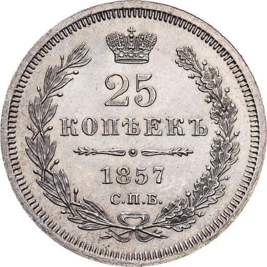 Reverso 25 kopeks 1857 СПБ ФБ - valor de la moneda de plata - Rusia, Alejandro II