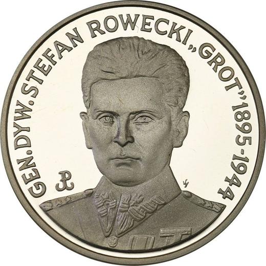 Reverso 200000 eslotis 1990 "Stefan Rowecki 'Grot'" - valor de la moneda de plata - Polonia, República moderna