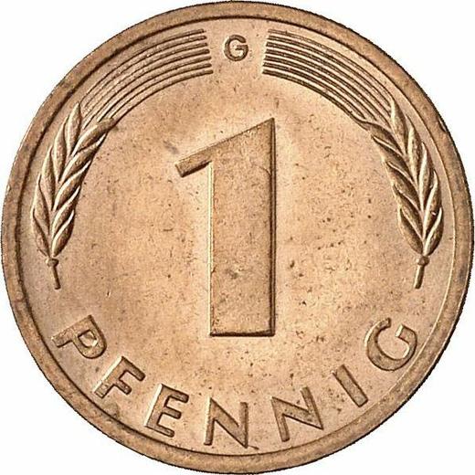 Obverse 1 Pfennig 1983 G -  Coin Value - Germany, FRG