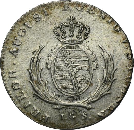 Anverso 1/12 tálero 1823 I.G.S. - valor de la moneda de plata - Sajonia, Federico Augusto I