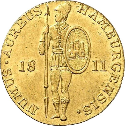 Аверс монеты - Дукат 1811 года - цена  монеты - Гамбург, Вольный город