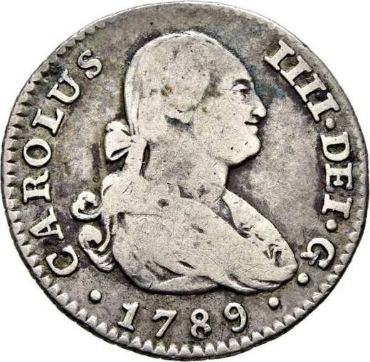 Аверс монеты - 1 реал 1789 года M MF - цена серебряной монеты - Испания, Карл IV