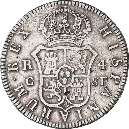 Rewers monety - 4 reales 1811 C SF "Popiersie w zbroi" - cena srebrnej monety - Hiszpania, Ferdynand VII