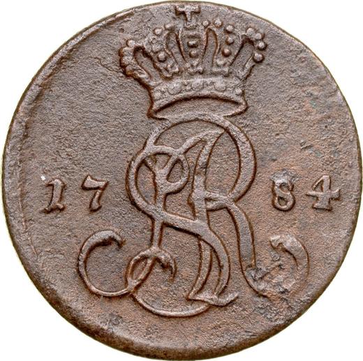 Аверс монеты - 1 грош 1784 года EB - цена  монеты - Польша, Станислав II Август