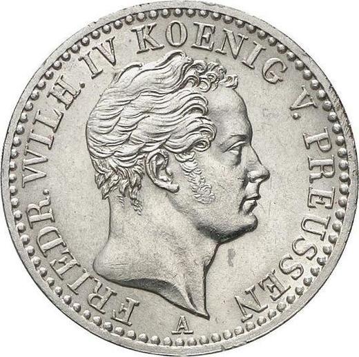 Anverso 1/6 tálero 1842 A - valor de la moneda de plata - Prusia, Federico Guillermo IV