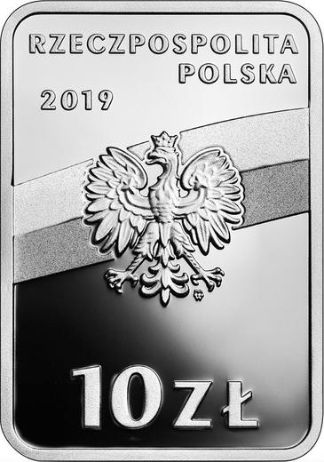 Anverso 10 eslotis 2019 "Wojciech Korfanty" - valor de la moneda de plata - Polonia, República moderna