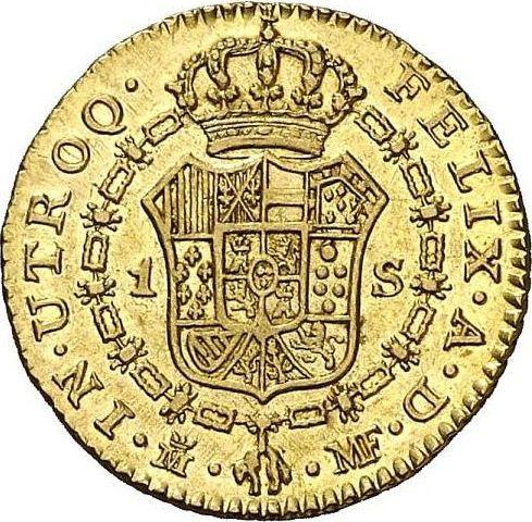 Reverse 1 Escudo 1797 M MF - Gold Coin Value - Spain, Charles IV