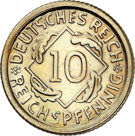 Obverse 10 Reichspfennig 1924 D - Germany, Weimar Republic