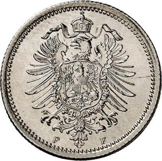 Reverse 20 Pfennig 1874 F "Type 1873-1877" - Silver Coin Value - Germany, German Empire