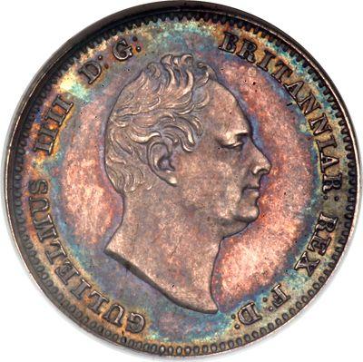 Avers 4 Pence (1 grote) 1836 Glatter Rand - Silbermünze Wert - Großbritannien, Wilhelm IV