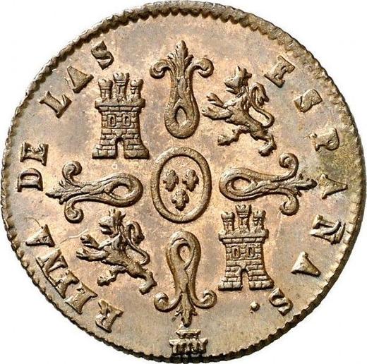 Reverso 4 maravedíes 1847 - valor de la moneda  - España, Isabel II