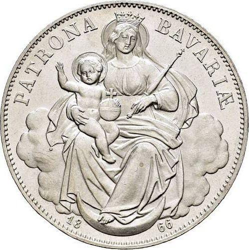 Rewers monety - Talar 1866 "Madonna" - cena srebrnej monety - Bawaria, Ludwik II