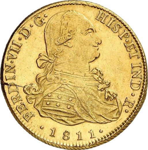 Anverso 8 escudos 1811 So FJ "Tipo 1811-1817" - valor de la moneda de oro - Chile, Fernando VII